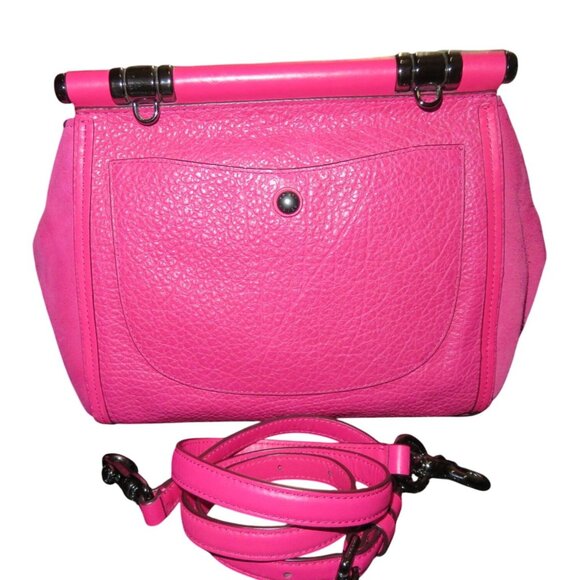 Coach 2016 Drifter Pink Mixed Leather Carryall Satchel 2 Way Crossbody Handbag - Picture 2 of 14